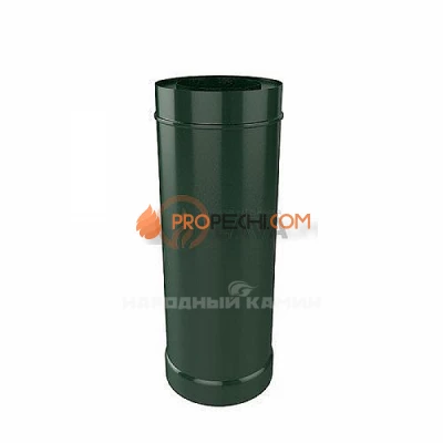 Труба-сэндвич 150/220 мм. 0,5 м. зеленый (6005)