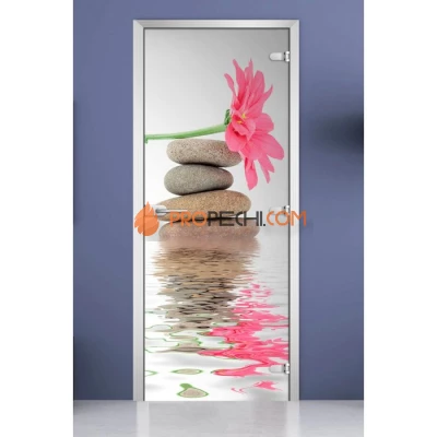 Стеклянная межкомнатная дверь DoorWood с фотопечатью Spa-18, 2000х800 мм