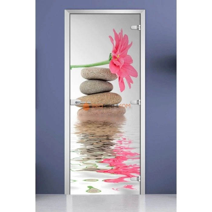 Стеклянная межкомнатная дверь DoorWood с фотопечатью Spa-18, 2000х800 мм