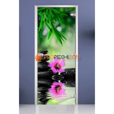 Стеклянная межкомнатная дверь DoorWood с фотопечатью Spa-08, 2000х700 мм