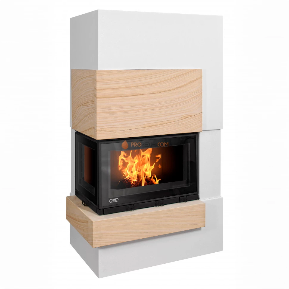 Готовый камин ABX с облицовкой Norfolk угловой