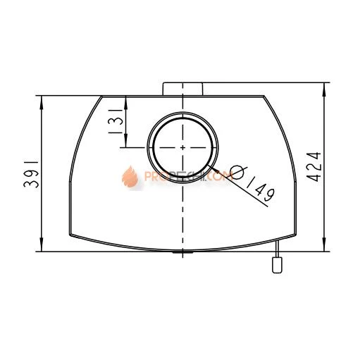 Печь-камин Thorma Alvesta, коричневый/песчаник