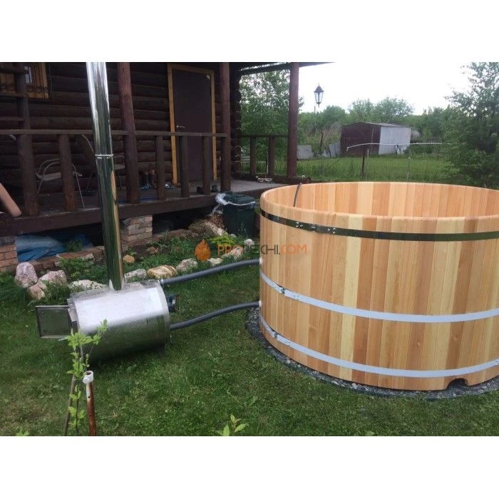 Фурако круглая НКЗ из кедра, диаметр 200 см, высота 120 см (наружная печь)