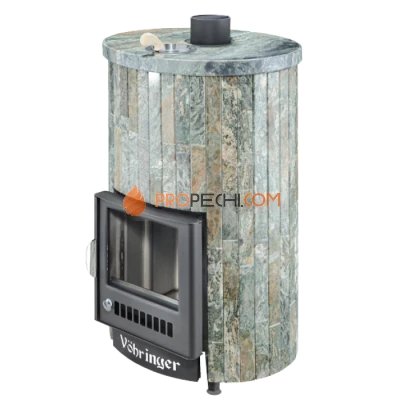 Дровяная печь для бани Ферингер Уют-25 до 25 м³ - Жадеит наборный