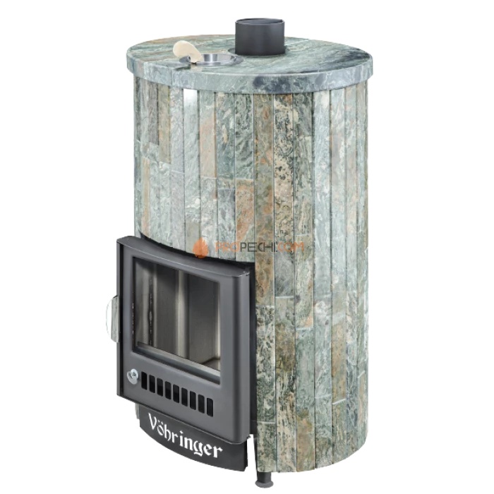 Дровяная печь для бани Ферингер Уют-25 до 25 м³ - Жадеит наборный