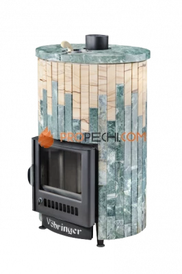 Банная печь Ферингер Уют-18 ПФ Змеевик + "Окаменевшее  дерево"