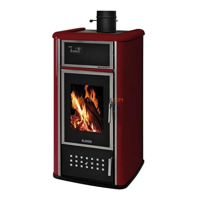 Отопительная печь Klover BELVEDERE 20 (бордо)