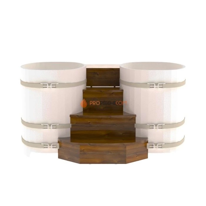 Подиум BentWood на 2 купели 0,76х1,16 Рустик мореный