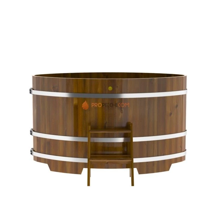 Купель BentWood овальная из мореной лиственницы 1,02х1,68 Рустик