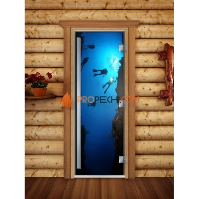 Дверь для бани DoorWood Престиж Фотопечать А069, 2000x800 мм