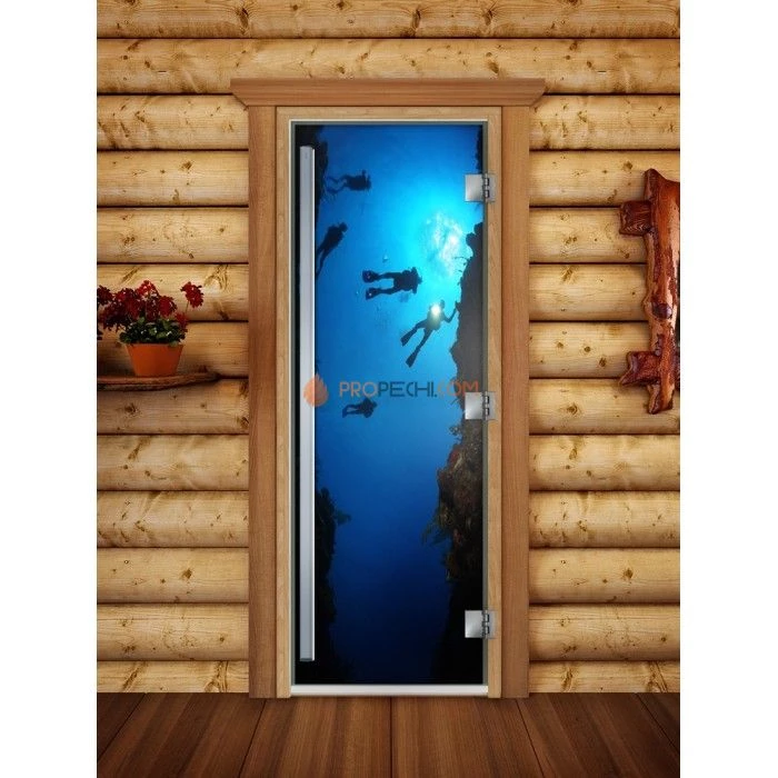 Дверь для бани DoorWood Престиж Фотопечать А069, 1900x700 мм