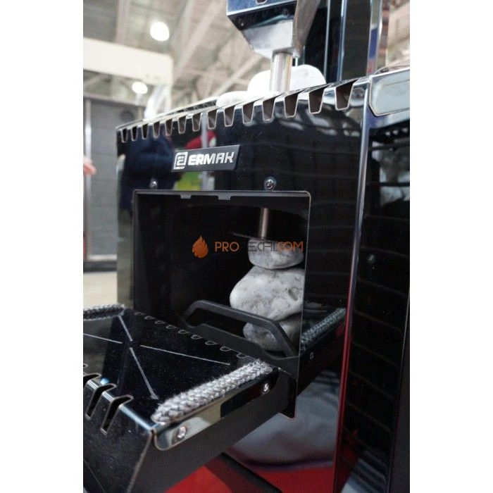 Дровяная печь для бани Ермак 30 Люкс BLACK (сталь)