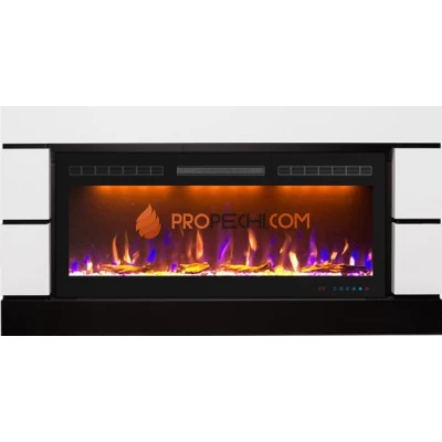 Каминокомплект Royal Flame Modern - Белый с черным (Глубина 300 мм) с очагом Crystal 40 RF