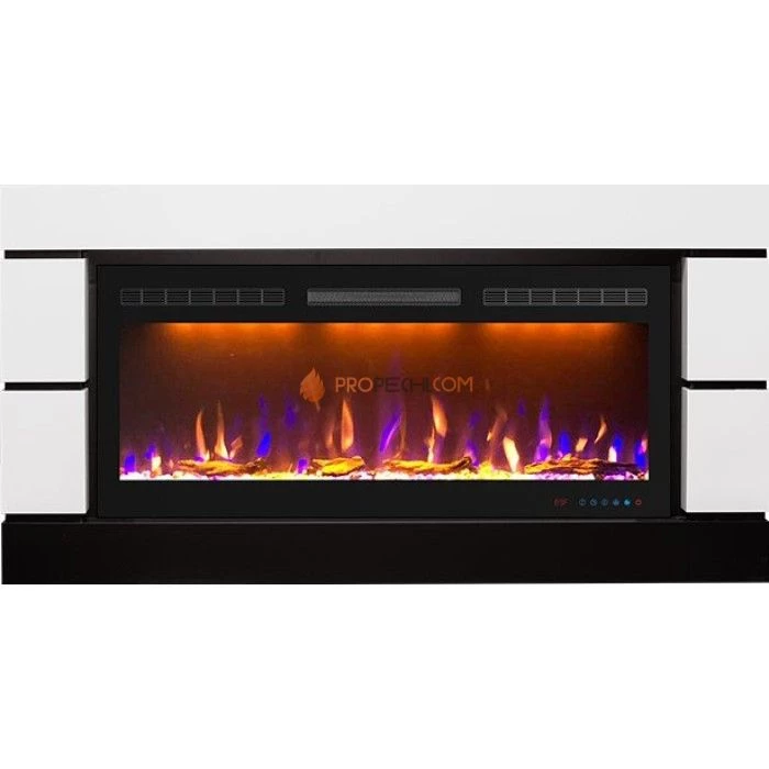 Каминокомплект Royal Flame Modern - Белый с черным (Глубина 300 мм) с очагом Crystal 40 RF