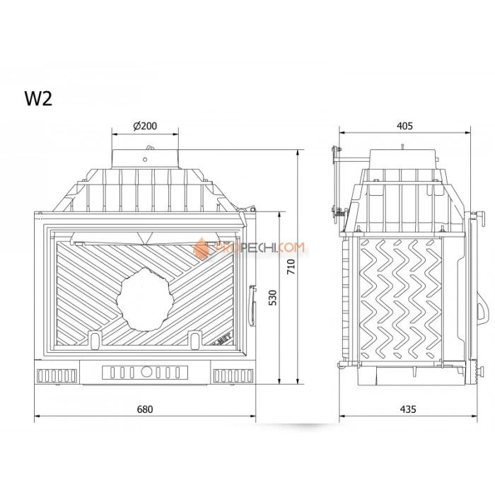 Каминная топка KAWMET W2