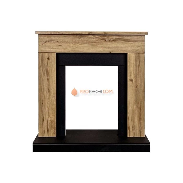 Каминокомплект Royal Flame Bergen (Разборный) - Дуб галифакс (Ширина 900 мм) с очагом Fobos FX M Black