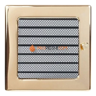 Вент.решетка 170х170 мм. золото.  с жалюзи