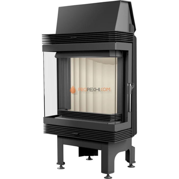 Каминная топка стальная Kratki Blanka/LP/BS (угловое стекло слева-справа) (8 кВт)