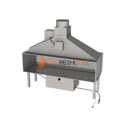 Газовая топка Vero Design Nippon Стандарт (1250x400 мм) D250 мм, горелка Line burner