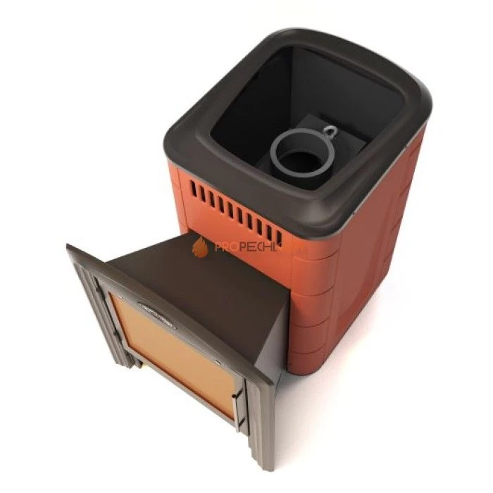 Печь для бани Термофор Каронада Мини Heavy Metal Витра терракота