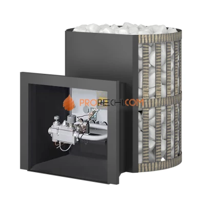 Газодровяная печь для бани Везувий Скиф Ковка 18 (ДТ-3)