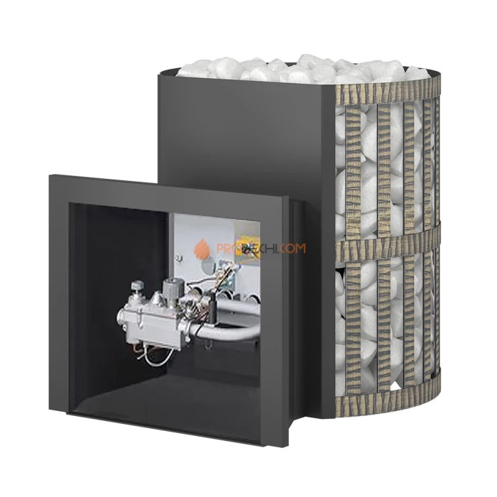 Газодровяная печь для бани Везувий Скиф Ковка 18 (ДТ-3)