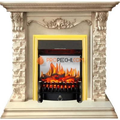 Каминокомплект Royal Flame Adriana - Cлоновая кость с очагом Fobos FX M Brass
