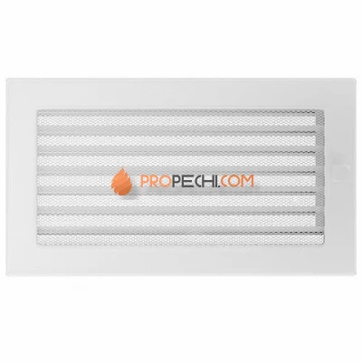 Вентиляционная решетка Kratki 17х30 с жалюзи белая