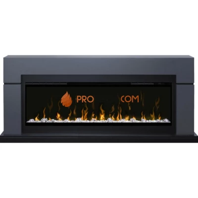 Каминокомплект Dimplex Lindos (линейный) - Серый графит с очагом Ignite XLF50