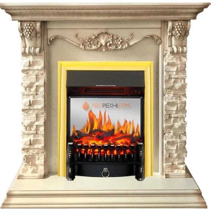 Каминокомплект Royal Flame Adriana - Cлоновая кость с очагом Fobos FX M Brass