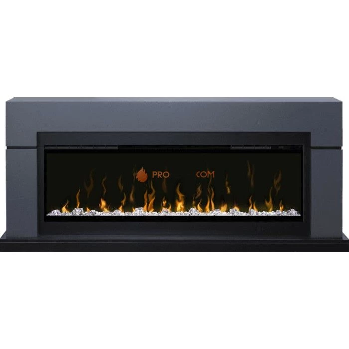 Каминокомплект Dimplex Lindos (линейный) - Серый графит с очагом Ignite XLF50