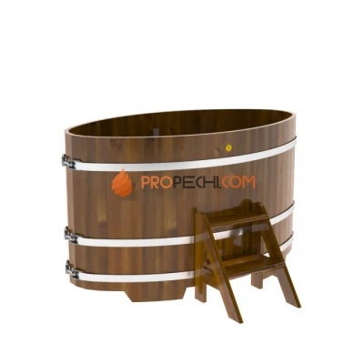 Купель BentWood овальная из мореной лиственницы 0,92х1,66 Рустик