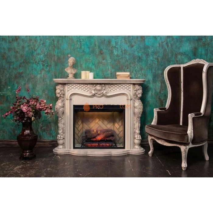 Каминокомплект Dimplex Castle - Слоновая кость с темной патиной с очагом Symphony 30 inch DF3020-INT