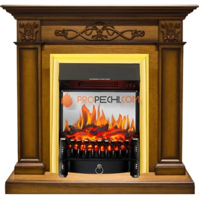 Каминокомплект Royal Flame Verona - Дуб антик с очагом Fobos FX M Brass