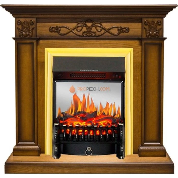 Каминокомплект Royal Flame Verona - Дуб антик с очагом Fobos FX M Brass
