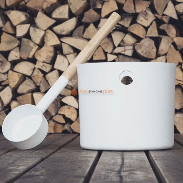 Бадья и черпак KOLO Sauna (белый)