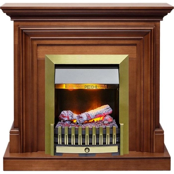 Каминокомплект Dimplex Bradford - Орех с очагом Danville Antique Brass FB2