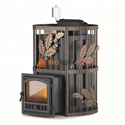 Дровяная печь для бани Эверест INOX 28 (280) Ковка (AISI 430)