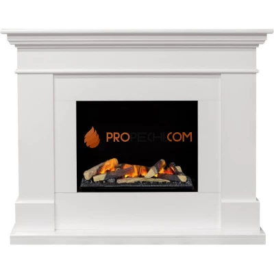 Каминокомплект Dimplex California - Белый (Глубина 380) с очагом Cassette 600 LNH-INT (с дровами)