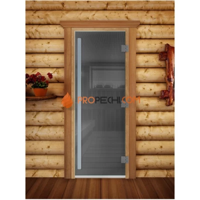 Дверь для бани DoorWood Престиж Графит, 1900x700 мм