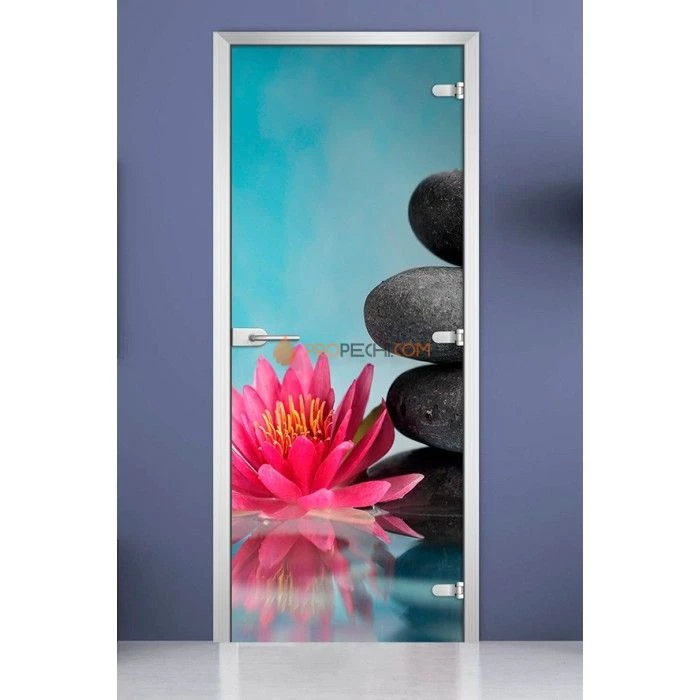 Стеклянная межкомнатная дверь DoorWood с фотопечатью Spa-13, 2000х700 мм