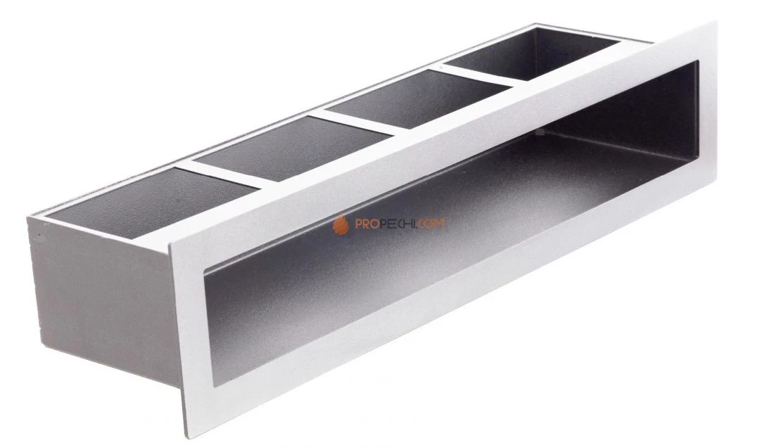 Щелевая решетка 90х 400 белая