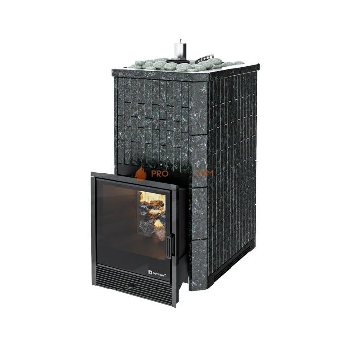 Дровяная печь для бани ИзиСтим Южная 22 в камне Пироксенит