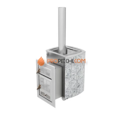 Дровяная печь для бани Инжкомцентр ВВД Чародейка М (серпентинит Бархат)