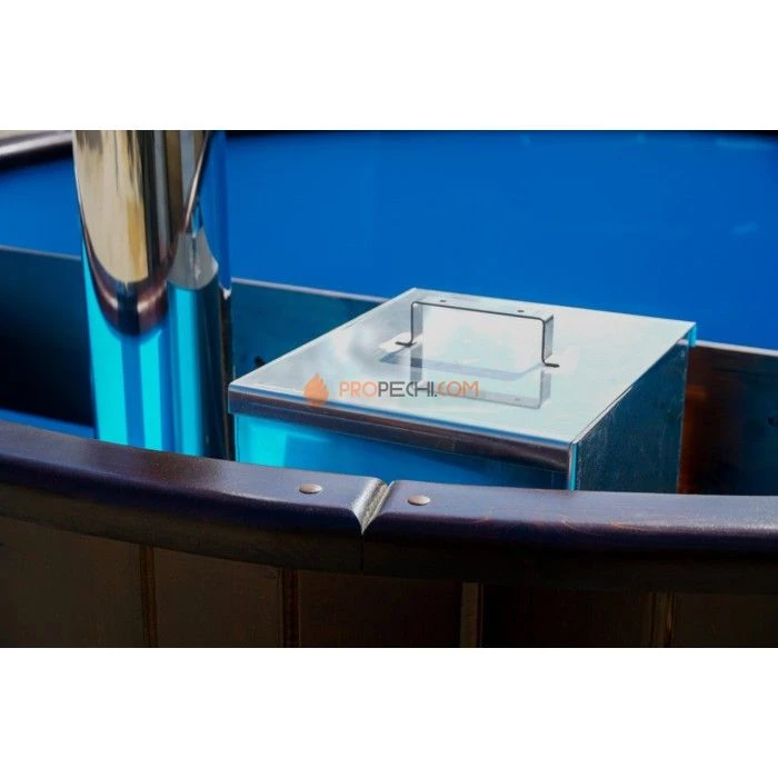 Фурако круглая НКЗ STANDARD из кедра, с пластиковой вставкой, диаметр 220 см, высота 120 см (внутренняя печь)