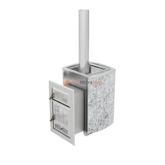 Дровяная печь для бани Инжкомцентр ВВД Чародейка М (серпентинит Бархат)