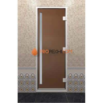 Дверь для хамама DoorWood Престиж Бронза матовая, 1900х800 мм