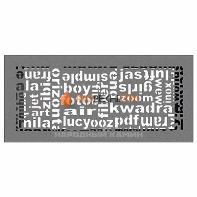 Вентиляционная решетка Kratki АВС 170х370 мм. графитовая (Дисконт)