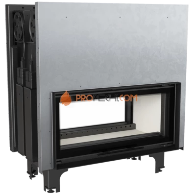 Каминная топка стальная Kratki MILA/T/G (тунель, гильотина) (16 кВт)