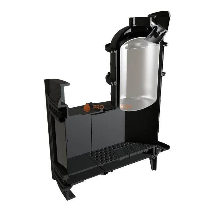 Чугунная печь для бани Атмосфера XL Про ламели Пироксенит наборный